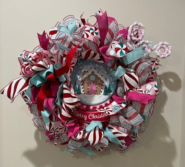 Pink Candy Snow Globe