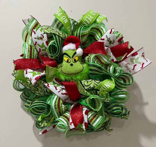 Green Grinch Face mini