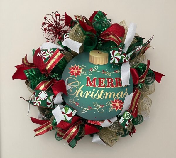 Green Merry Christmas Ornament