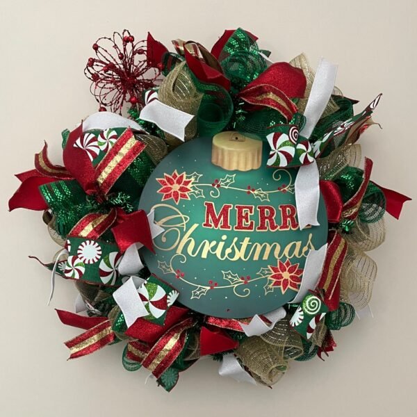 Green Merry Christmas Ornament