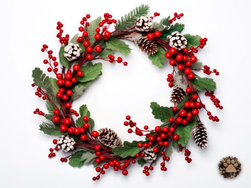 Classic and Elegant with Evergreen and Berry Wreath