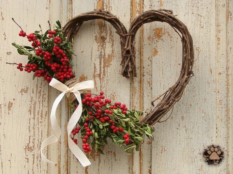 Rustic Valentine’s Day Wreath